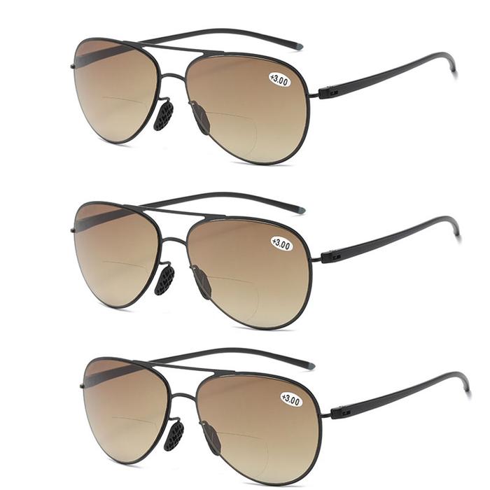 Vintage Bifocal Reading Glasses for Men Women Fashion Near Far Multifunctional Presbyopia Fashion Ou