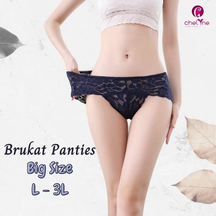 OdiF Shop - CD Lace Chelyne V743 / Celana Dalam Big Size Jumbo Mini Sexy Lingerie Ukuran Besar Broka
