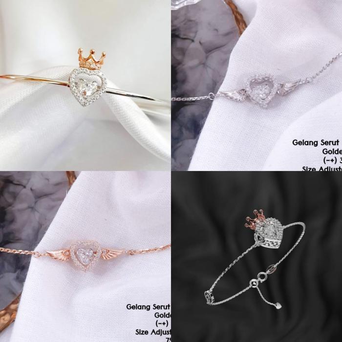 GL / GELANG DANCING STONE WITH IGUN HATI QUEEN GOLDEN WISDOM 750 (17K)