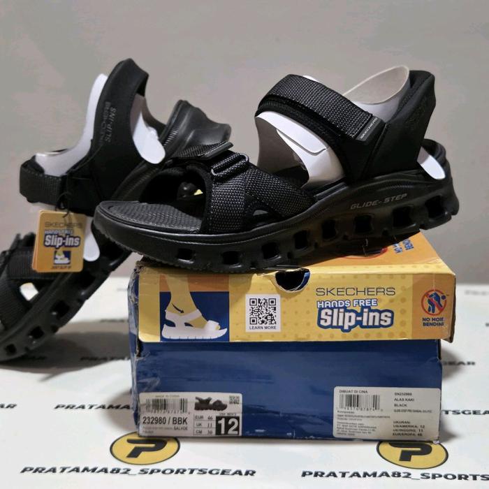SIZE 46 ( 30 CM ) ORIGINAL ASLI SKECHERS SLIP-INS GLIDE STEP PRO SALVOE VELCRO STRAP CASUAL SANDAL P