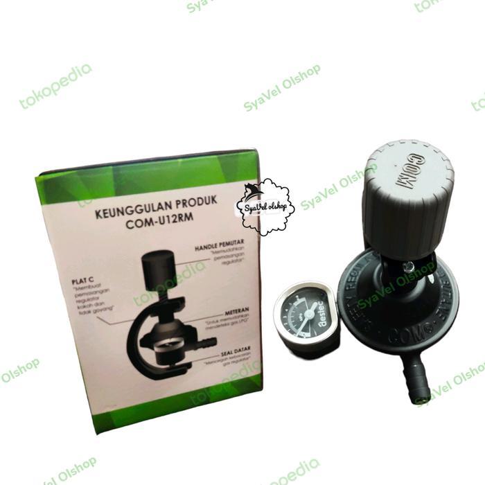 regulator gas destec COM U-12RM Meter tekanan rendah