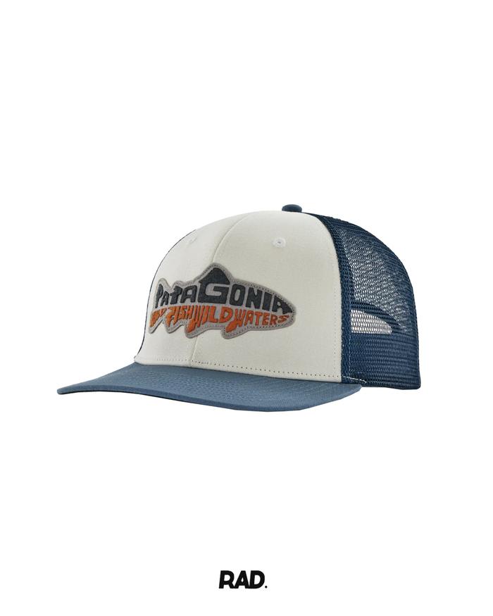 Patagonia Take a Stand Trucker Hat White Waterline Utility Blue Original