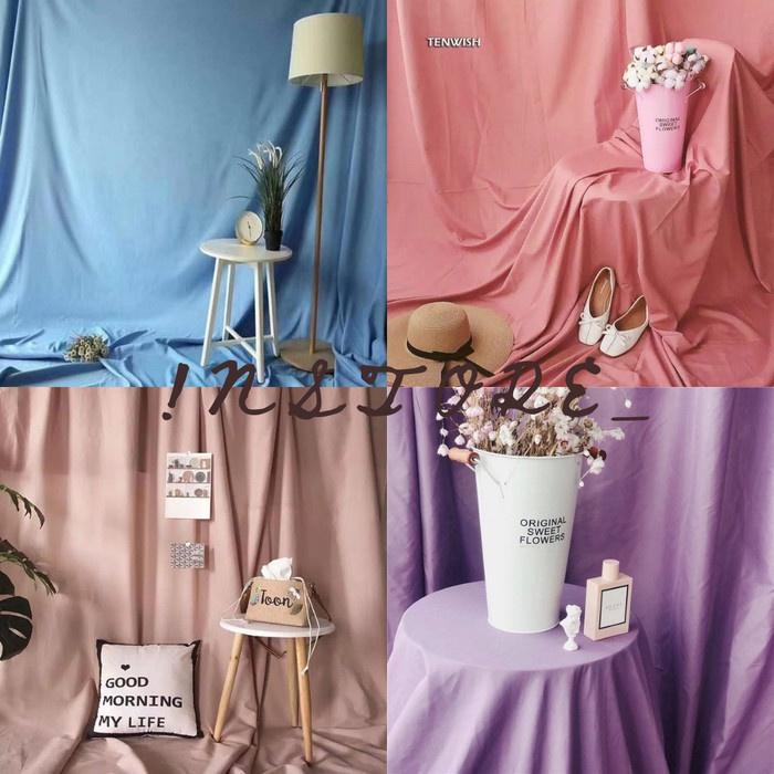 Kain Polos Background Backdrop Foto Studio Aesthetic Pernikahan