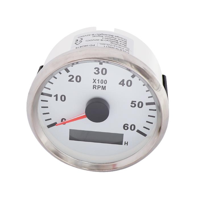 6000RPM Tachometer Pengukur Tachometer Perahu dengan Pengukur Jam