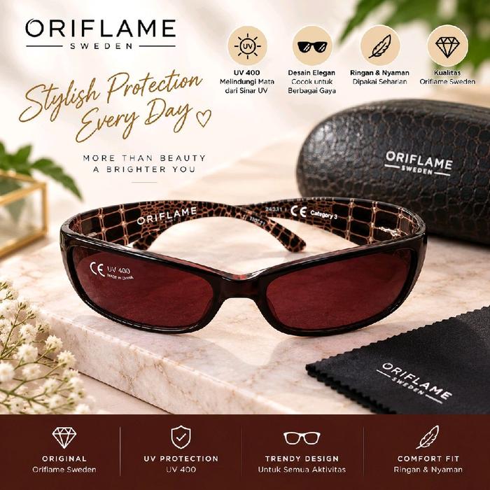 Oriflame Kacamata Wanita Original UV 400 Melindungi Mata dari Sinar UV Desain Elegan Ringan Nyaman u