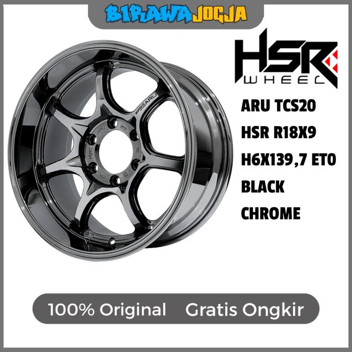 pelek pajero fortuner ring 18 warna black chrome pcd 6x139 velg hsr aru palang 7