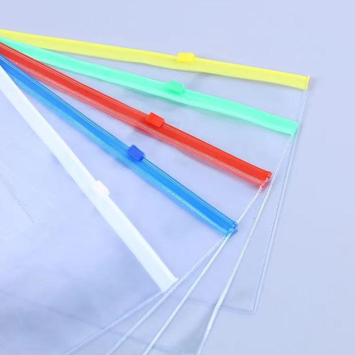 Zipper Pocket Zip Bag Map Plastik B6 Kantong Pouch Map Zip Folder Warna Kantong Folder Plastik