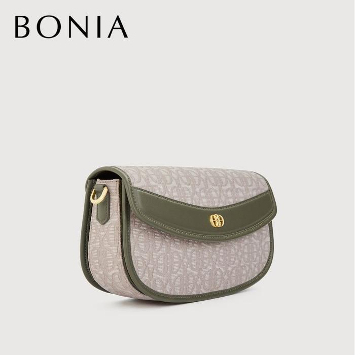 BONIA - NUCCIA MONOGRAM SHOULDER BAG DARK GREEN