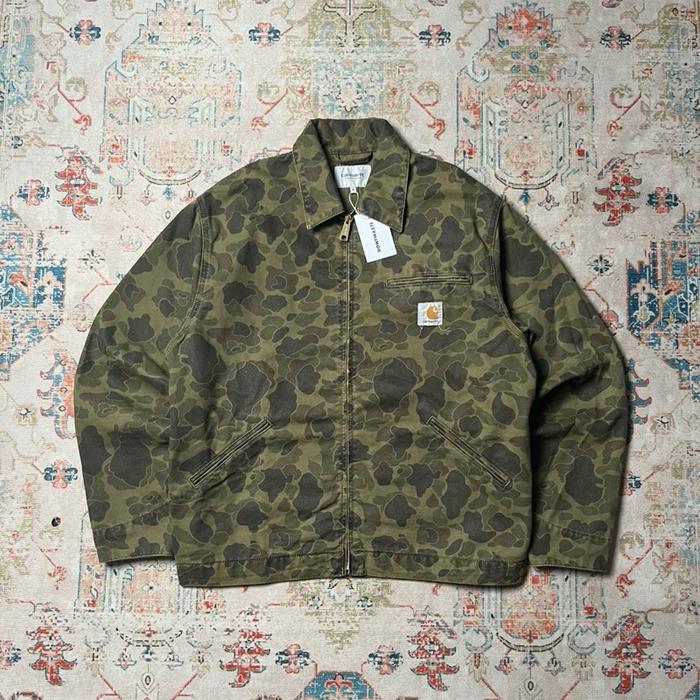 CARHARTT WIP OG DUCK DETROIT JACKET CAMO GREEN ORIGINAL