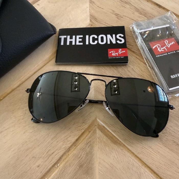 Kacamata Rayban Aviator RB3025 Black Original