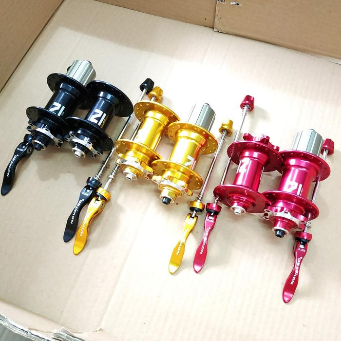 "Jual Produk Hub Freehub mtb balap novatec 32H 8-11Sp Hitam Merah Biru Gold ''