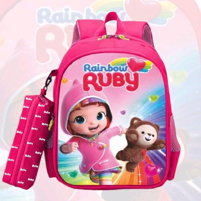 TAS RANSEL ANAK SEKOLAH WANITA GAMBAR RAINBOW RUBY Fashion