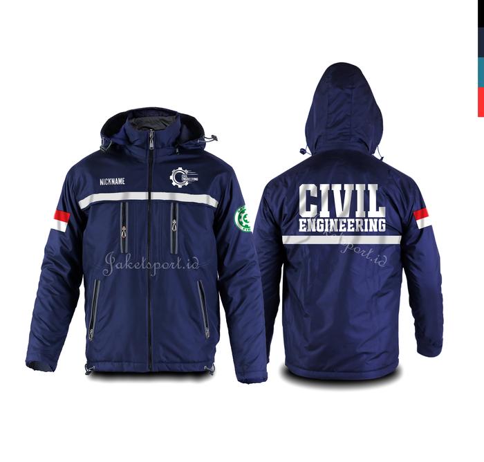 Jaket Custom Civil Engineering Teknik Sipil Scotlight Parasut Climber Windbreakers Free Nama Casual 