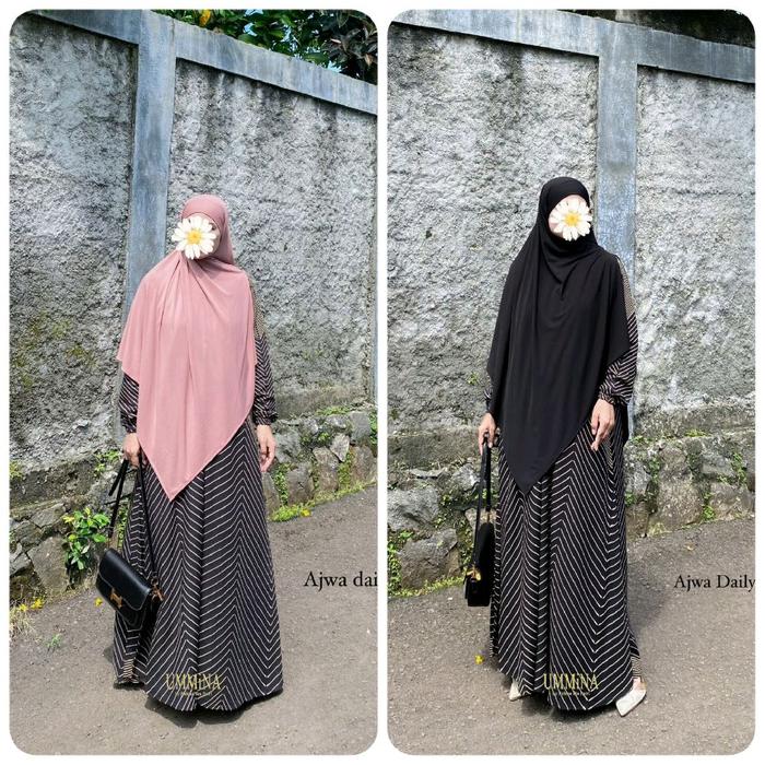 UMMINA GAMIS MARYAM ALURE KHIBAN BAQIYA PUAN AJWA SET BY UMMINA Raja Gallery Muslimah