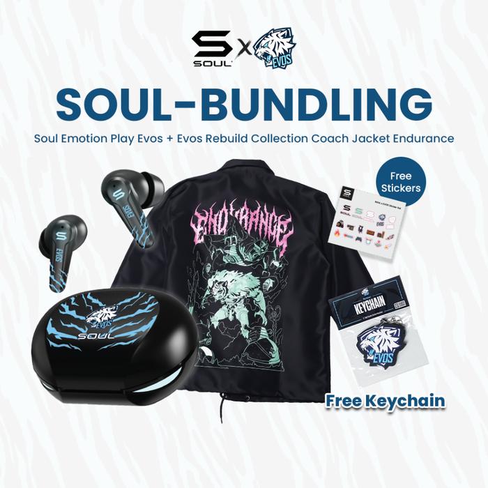 [BUNDLING] Soul Emotion Play EVOS TWS + Evos Rebuild Collection Coach Jacket Endurance