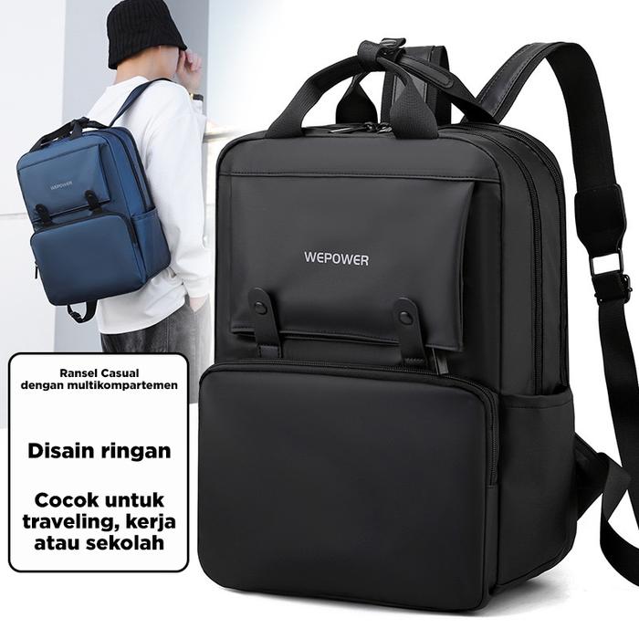 Highland Tas Ransel Pria Sekolah Kuliah Kerja Fashion New Model Tas Punggung Cowok Backpack TR718