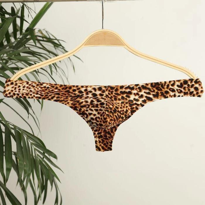 PREMIUM TTEW G string Pria motif leopard celana dalam thongs