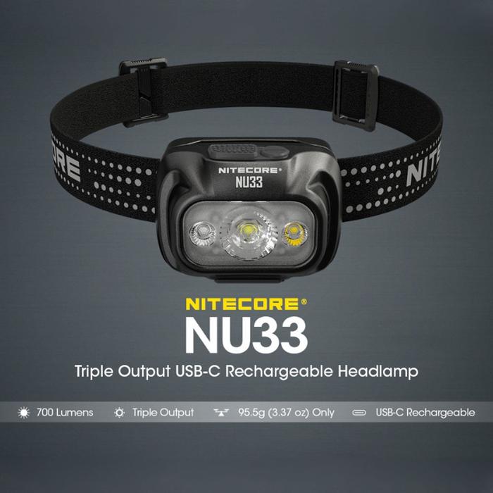 NITECORE Senter Kepala Headlamp LED IP66 700 Lumens - NU33