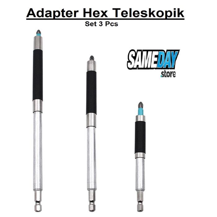 Ekstensi Mata Obeng Teleskopik Kepala Bor Screwdriver Impact Wrench