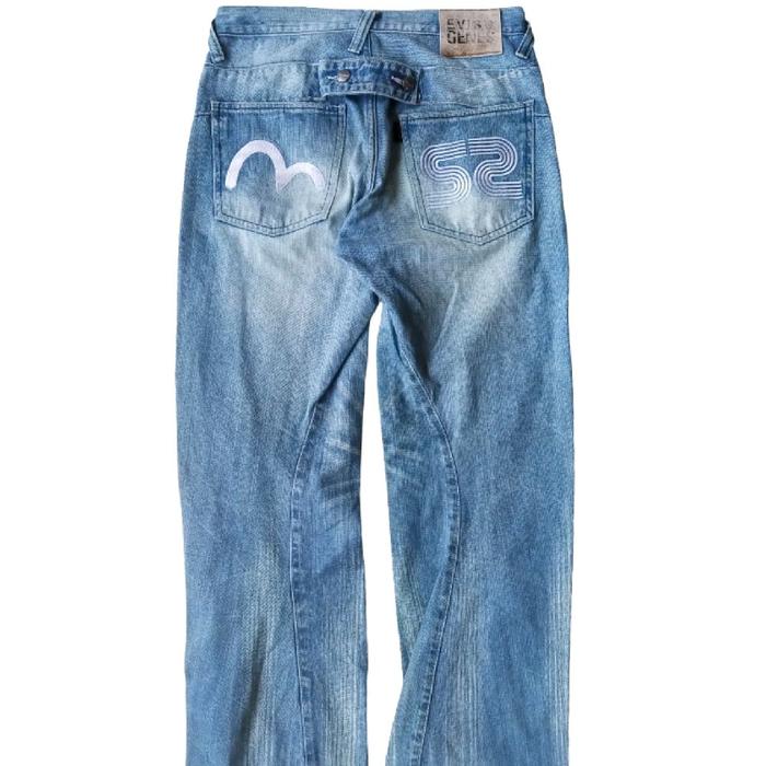 Evisu Genes Denimmaster Light Wash Jeans  Denim Celana Panjang Original Second Korea Japan Streetwea