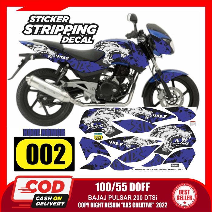 Sticker Striping Bajaj Pulsar 200 DTSi Variasi Semua Ready Bisa COD