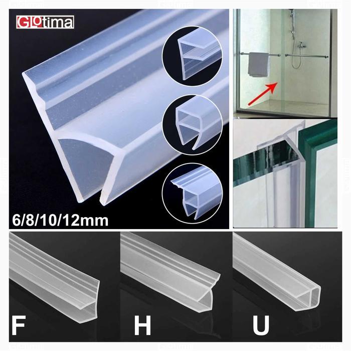 Lis Pintu Kaca Seal Strip Penutup Celah Pintu Kaca Kamar Mandi Shower Glass Clip Door Sealing Strip