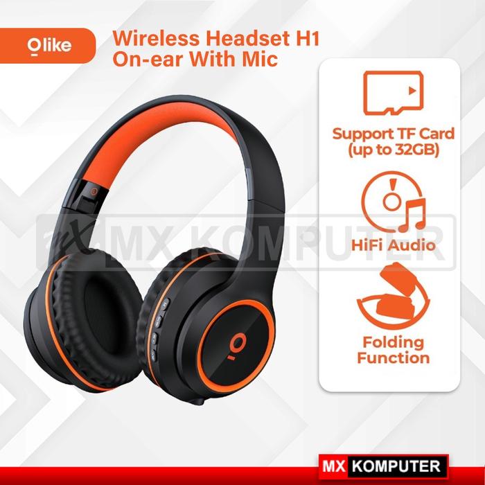 OLIKE Gaming Wireless Headset H1 On-ear With Mic Purebass Headphone
