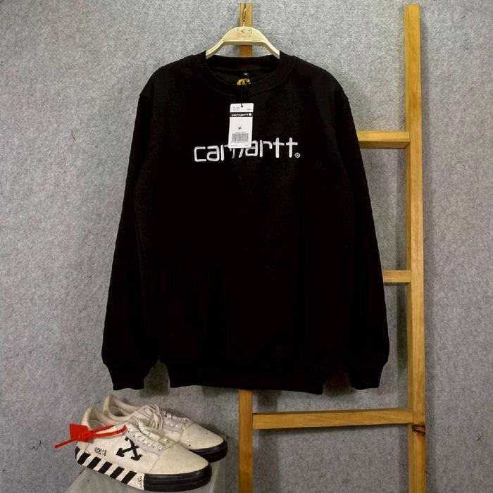CARHARTT Crewneck Branded Stussy Air Jordan Suprem Gap Bordir Cotton Flecee Premium Bahan Lembut Hal