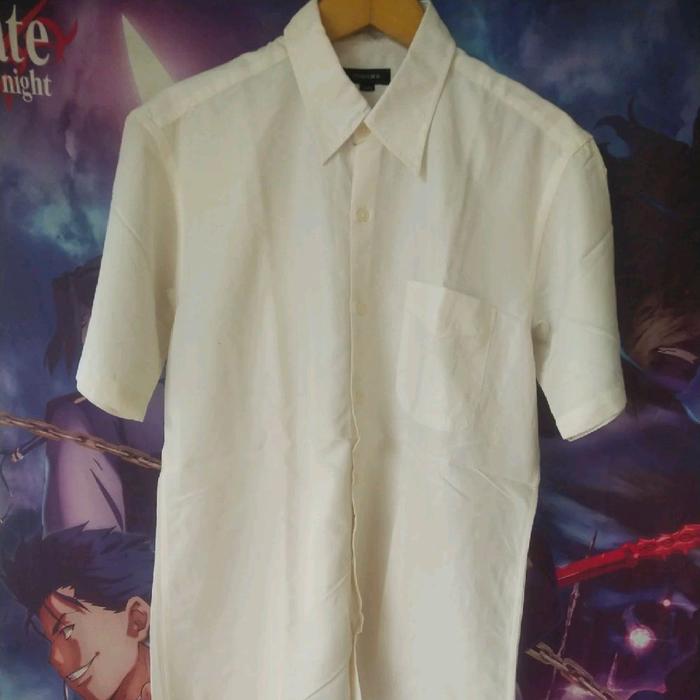 Chrome White Pocket Shirt Kemeja Original Second Korea Japan Streetwear Y2K Merch Hypebeast Luxury V