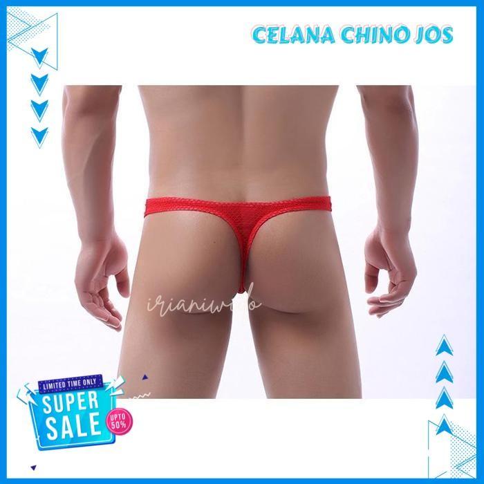 MESH THONG PRIA CELANA DALAM THONG PRIA THONG JALA JARING RED DR / MESH THONG PRIA CELANA DALAM THON