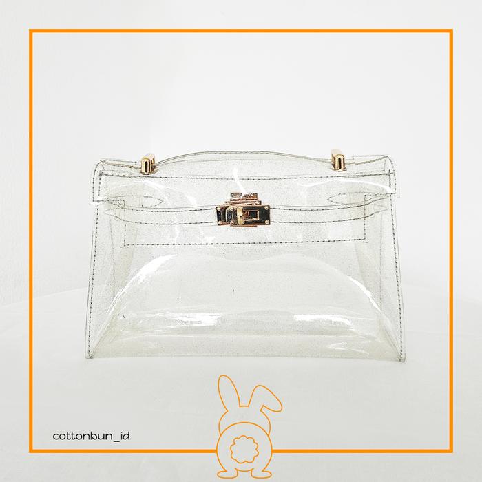 Tas Wanita Fashionable Modis Keren Transparan Mini | Kelly Pocket Transparent Mini Bag | Kelly P*che