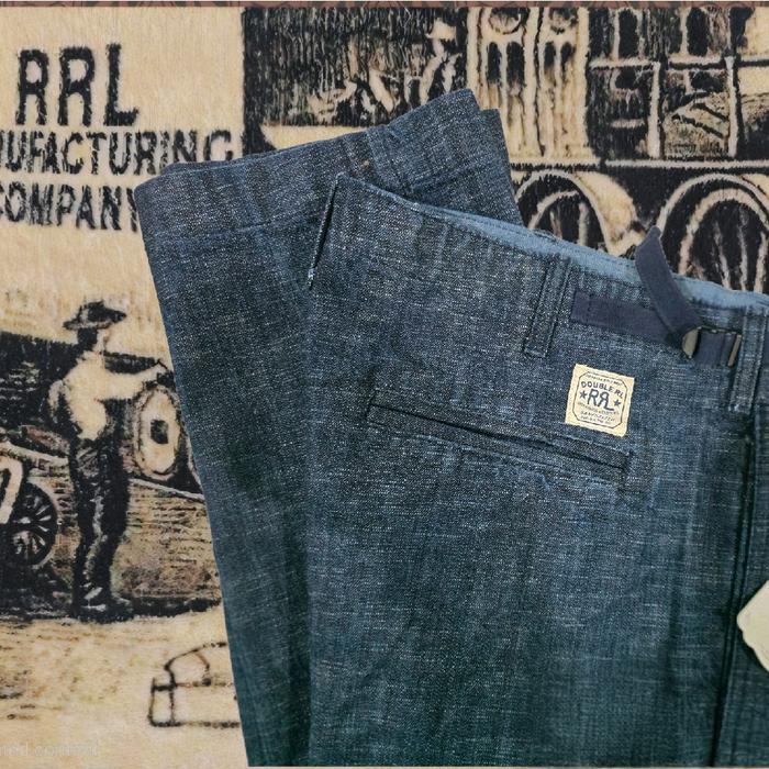 RRL  RALPH LAUREN  HERRINGBONE Denim PANTS. USA.