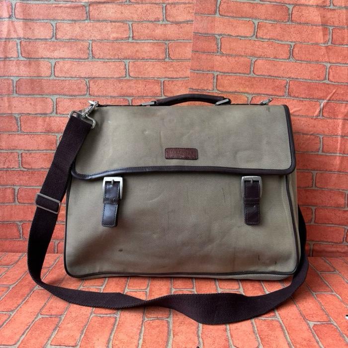 TAS SELEMPANG KANTOR PRIA WANITA METRO CITY ITALY SECOND BRANDED KANVAS / TAS SLING KERJA PRIA WANIT