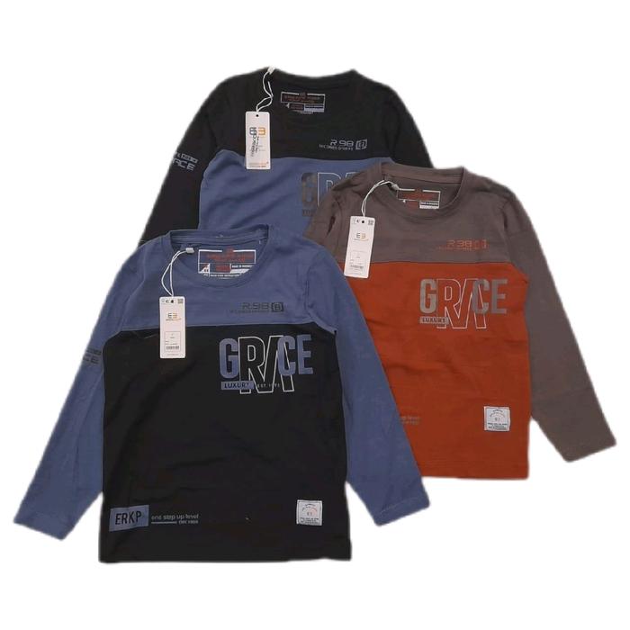 Kaos Anak Laki-Laki Lengan Panjang Premium Fashion Erkape kids