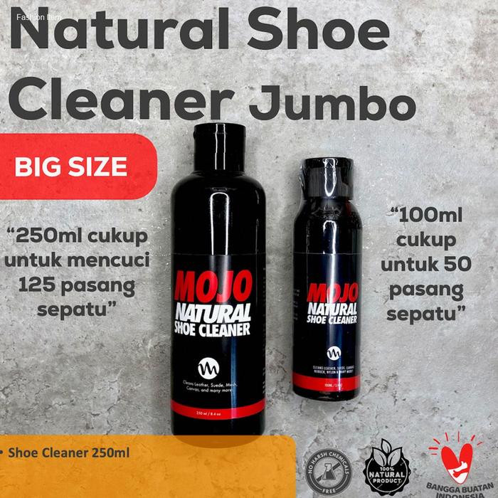 Max 250ml MOJO Shoe Cleaner | Sabun Cuci Sepatu | Cairan Pembersih | Paket Lengkap Starter kit | Pre
