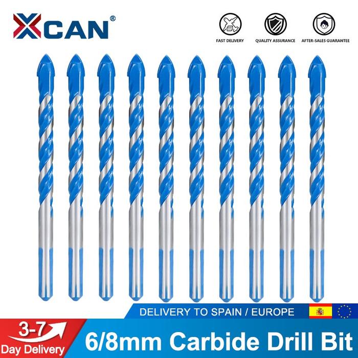 XCAN 6Mm 8Mm Bor Segitiga Bor untuk Ubin Keramik, Beton, Dinding,