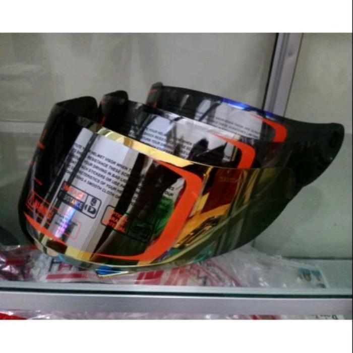 Kaca helm full face flat visor iridium buat helm kyt rc-7/kyt r10/k2r/mds viktory
