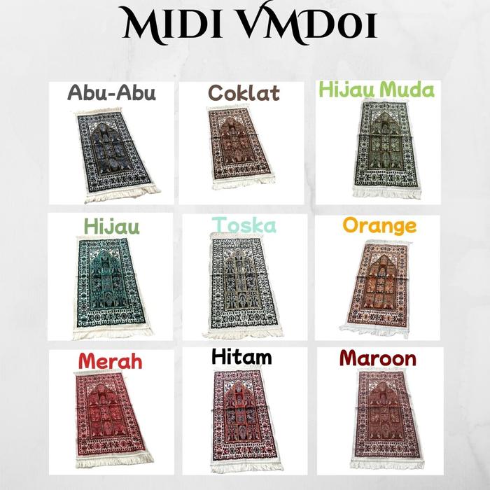 Sajadah Midi Turki Cream Abstrak 50x100
