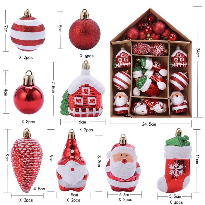 Hiasan Natal Hiasan Gantungan Bola Natal Hiasan Dekorasi Santa Pohon Natal