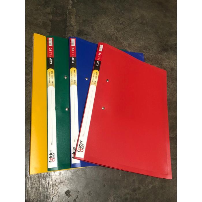 GROSIR 6pcs Clip File FOLDER ONE // Map plastik // Map data folio