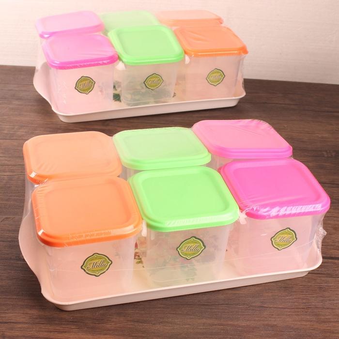 Toples Bumbu Kotak Milla 7In1 Toples Nampan Toples Kue Nampan Jumbo 6 + 1 Topless Nampan Lebaran