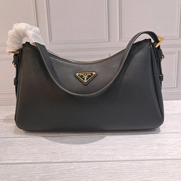 Prada Tas Bahu Kulit Asli P*R*A*D*A*LEATHER*SHOLDERBAG*QUALITY*VIP dengan Desain Elegan