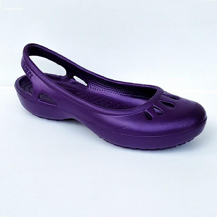Sandal Selop Wanita Crocs Malindi Ungu Anti Slip | Kekinian