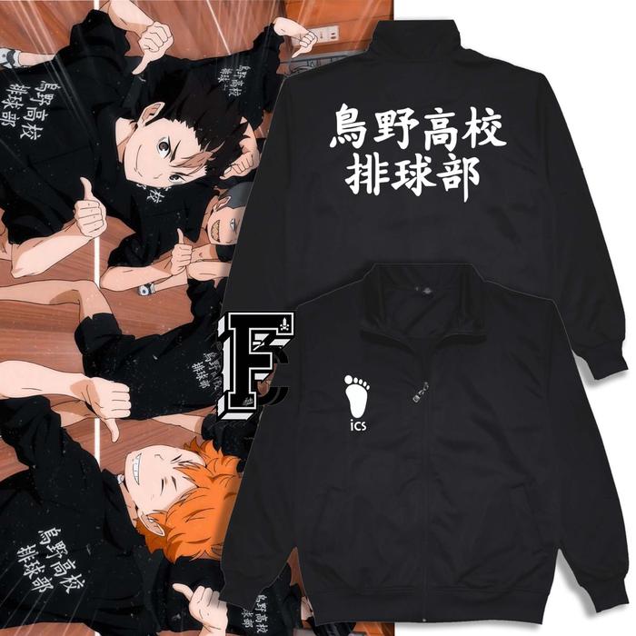 Jaket Karasuno Haikyu Tracktop Haikyu Kageyama Karasuno