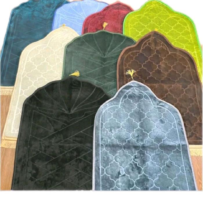 sajadah tebal dan empuk polos embos sajadah turki super