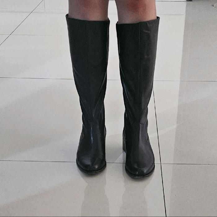 SEPATU BOOT WANITA FULL LEATHER COKLAT TUA PRELOVED