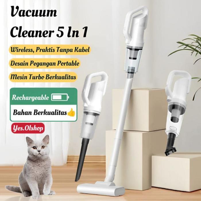 Vacuum Cleaner Penyedot Debu 5 In 1 / Vacuum Cleaner Handheld Wireless Rechargeable / Vacuum Cleaner