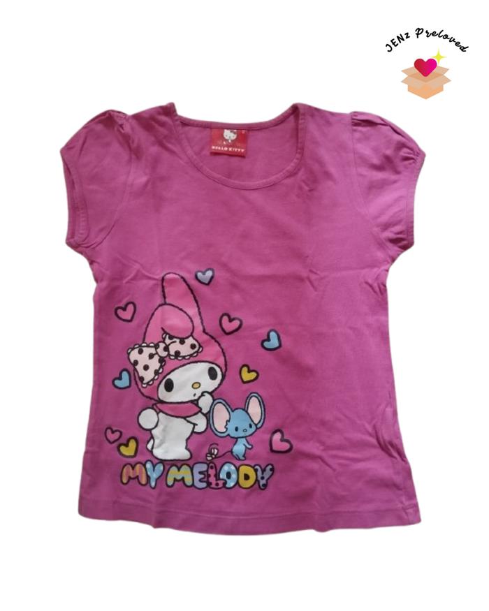 Kaos Anak My Melody Sanrio Original - Pink Fuchsia