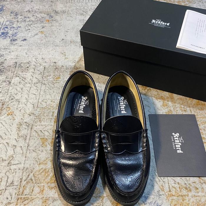 THE KENFORD FINE SHOES PAISLEY LOAFERS - BLACK