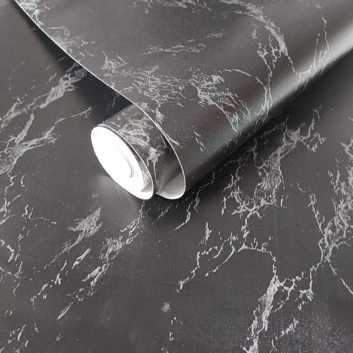 wallpaper sticker dinding motif marmer bercorak putih minimalist